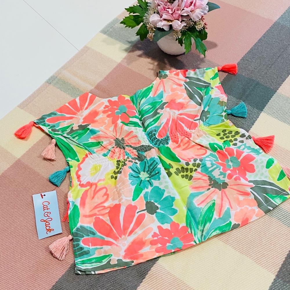 🌴 NWT Cat & Jack Boho Tassle Beach Pool Cover-up - Picture 4 of 5